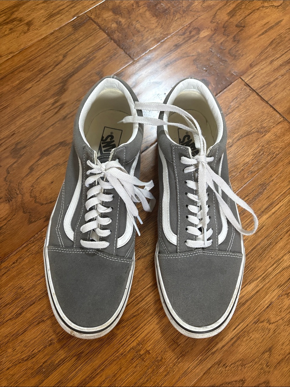 Vans Old Skool Low-Top Sneakers in Gray and White
